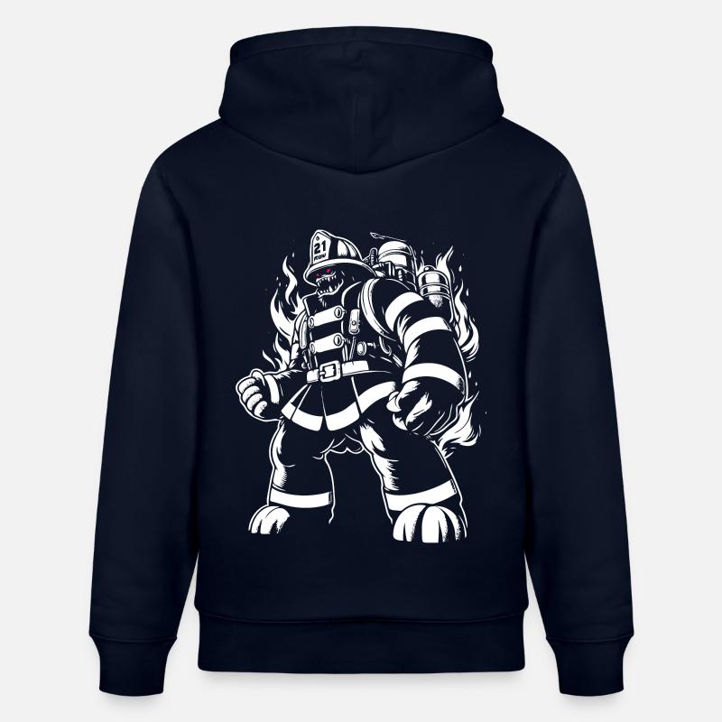 Pompier monstre - Sweat à capuche bio CRUISER Stanley/Stella Unisexe - marine