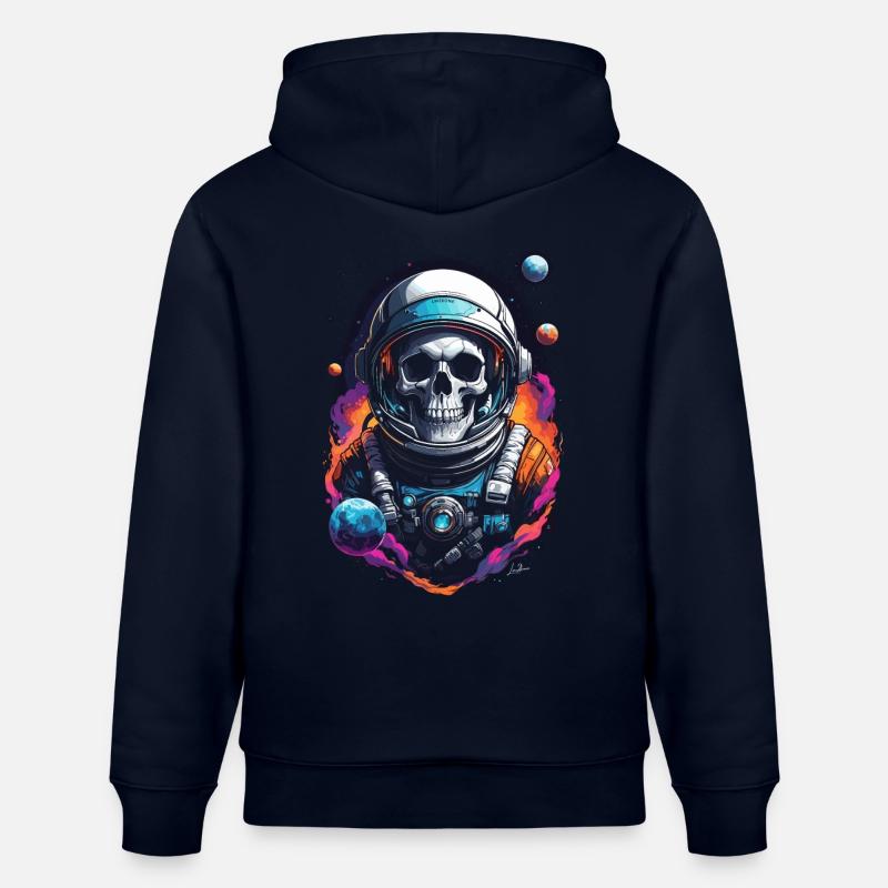 Crâne astronaute univers - Sweat à capuche bio CRUISER Stanley/Stella Unisexe - marine
