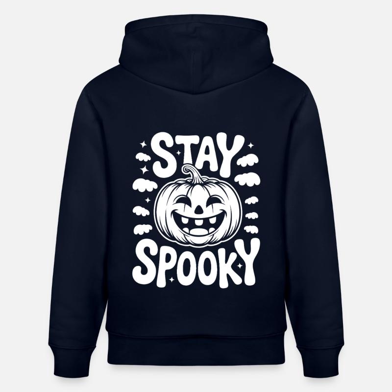 Restez effrayant drôle Halloween Design - Sweat à capuche bio CRUISER Stanley/Stella Unisexe - marine