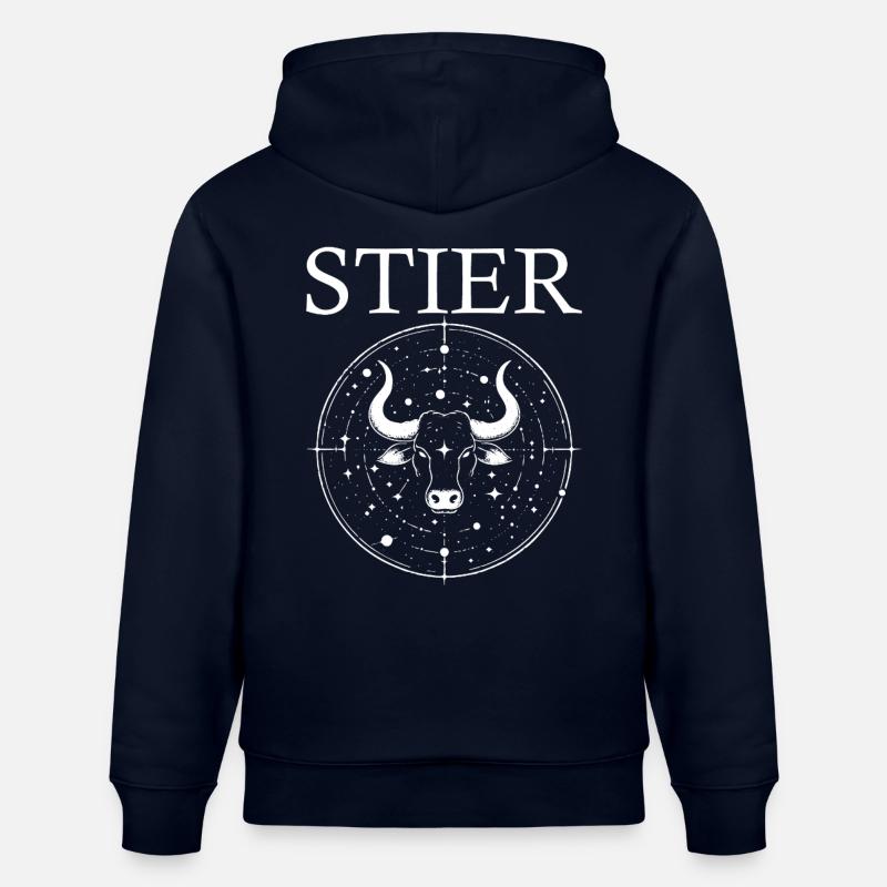 Sternzeichen Stier Design - Stanley/Stella Unisex Bio-Hoodie CRUISER  - Navy