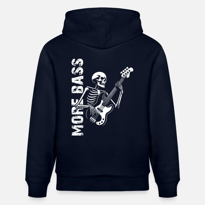 Plus Basse - Skeleton avec Basse - Sweat à capuche bio CRUISER Stanley/Stella Unisexe - marine