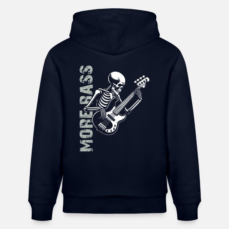 Plus Basse - Skeleton avec Basse - Sweat à capuche bio CRUISER Stanley/Stella Unisexe - marine