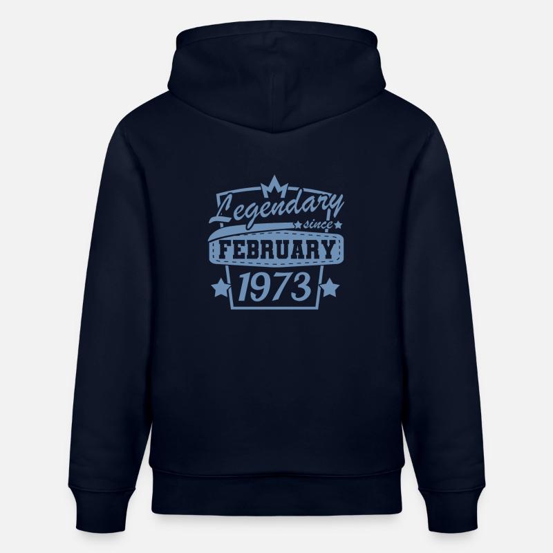 Février 1973 Rétro Anniversaire - Sweat à capuche bio CRUISER Stanley/Stella Unisexe - marine