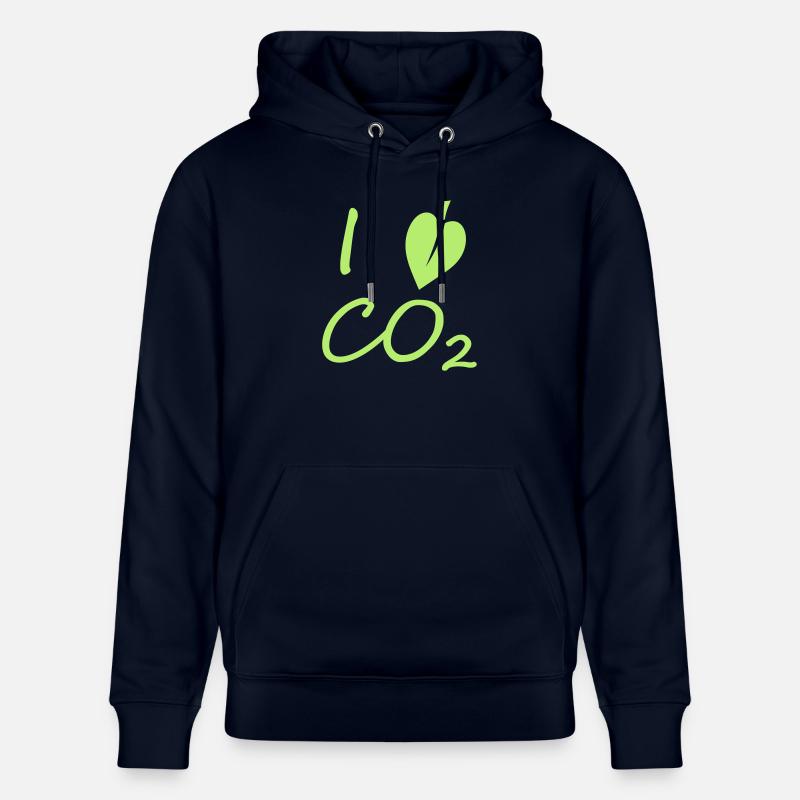 I love full green CO2 - Sweat à capuche bio CRUISER Stanley/Stella Unisexe - marine