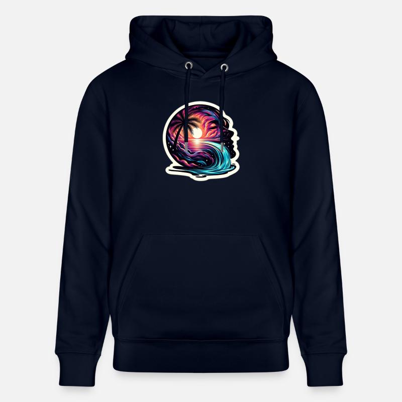 Palm et Galaxy - Sweat à capuche bio CRUISER Stanley/Stella Unisexe - marine