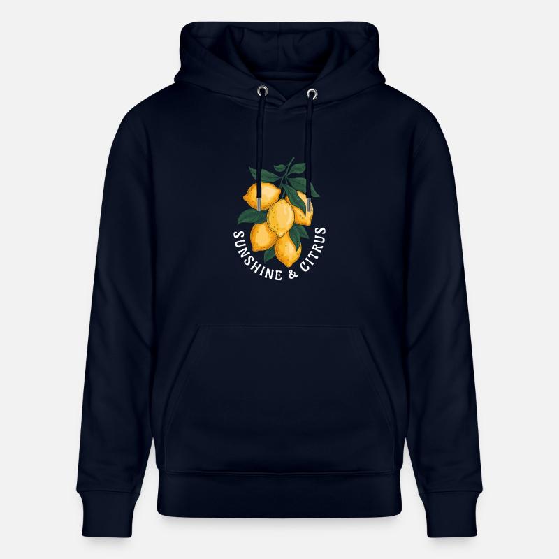 Motif Soleil et Agrumes - Sweat à capuche bio CRUISER Stanley/Stella Unisexe - marine