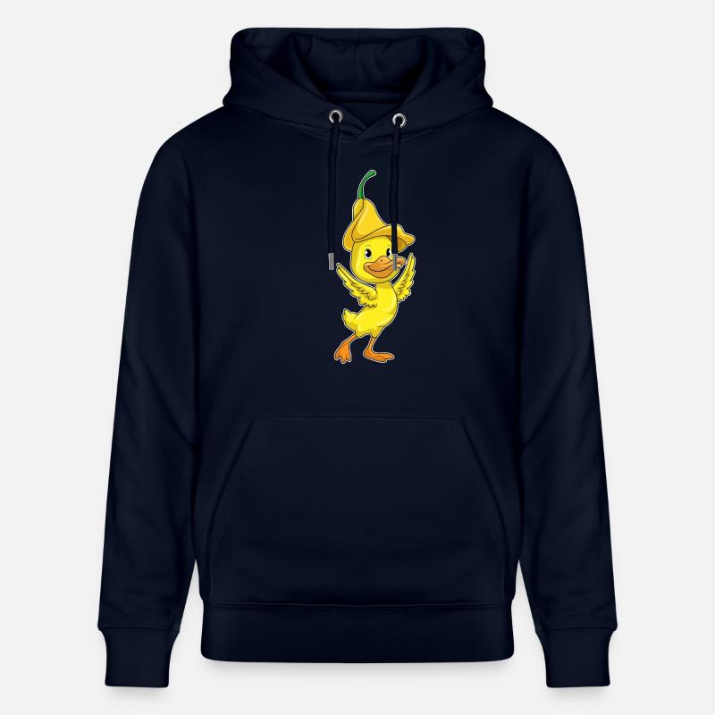 Canard avec capuchon jaune - Sweat à capuche bio CRUISER Stanley/Stella Unisexe - marine