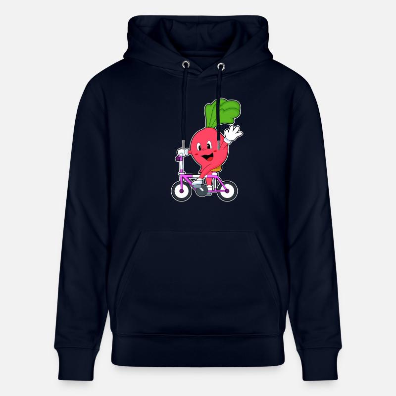 Radis avec vélo - Sweat à capuche bio CRUISER Stanley/Stella Unisexe - marine