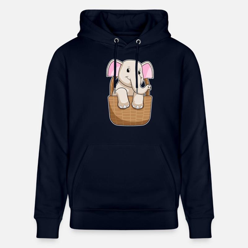 Éléphant avec panier - Sweat à capuche bio CRUISER Stanley/Stella Unisexe - marine