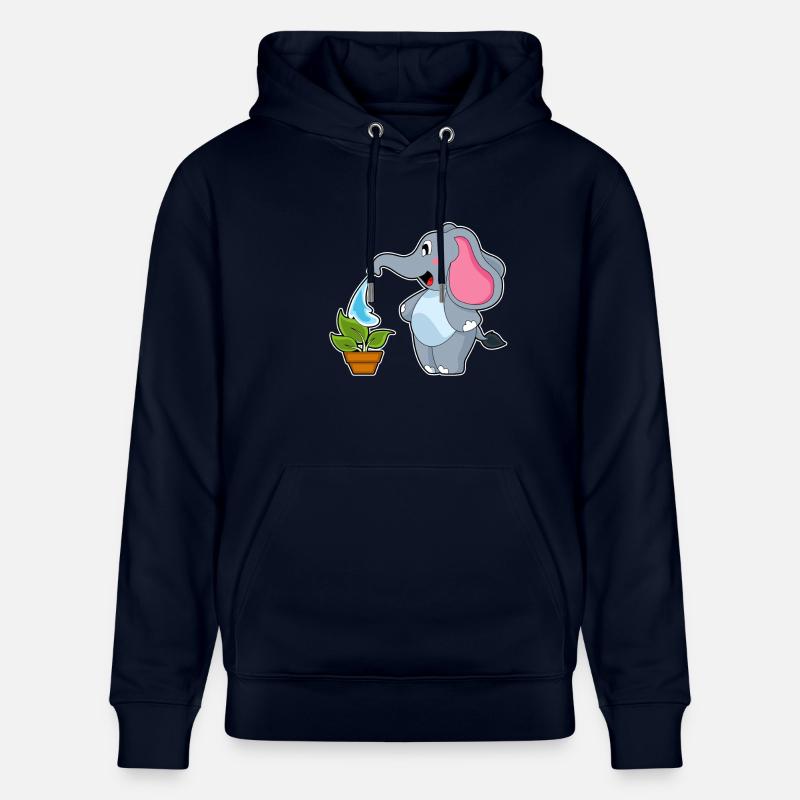 Éléphant avec plante - Sweat à capuche bio CRUISER Stanley/Stella Unisexe - marine