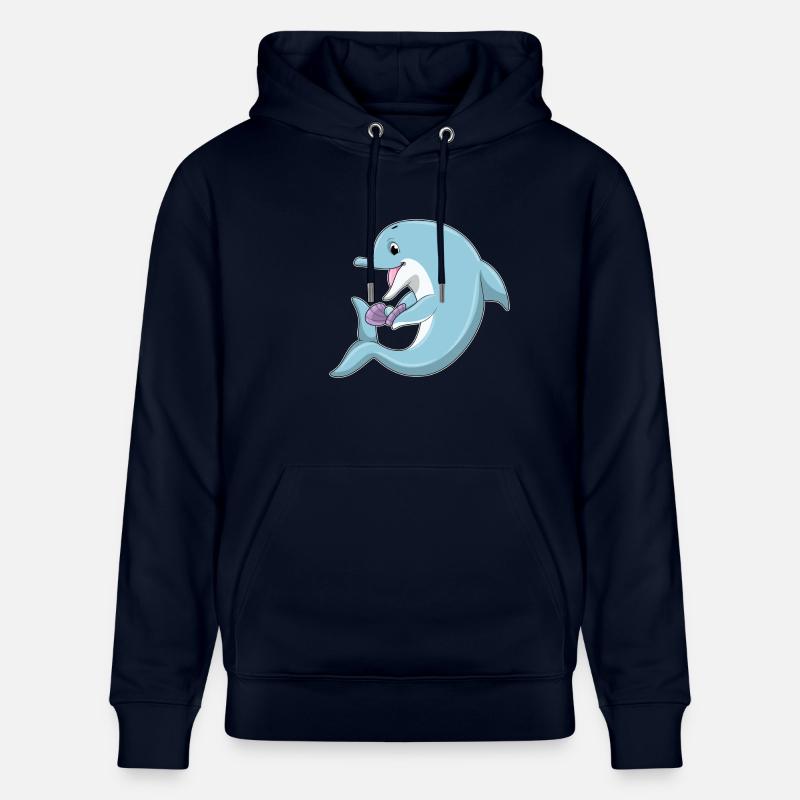 Dauphin avec perle - Sweat à capuche bio CRUISER Stanley/Stella Unisexe - marine