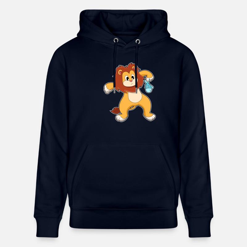 Lion avec du poisson - Sweat à capuche bio CRUISER Stanley/Stella Unisexe - marine