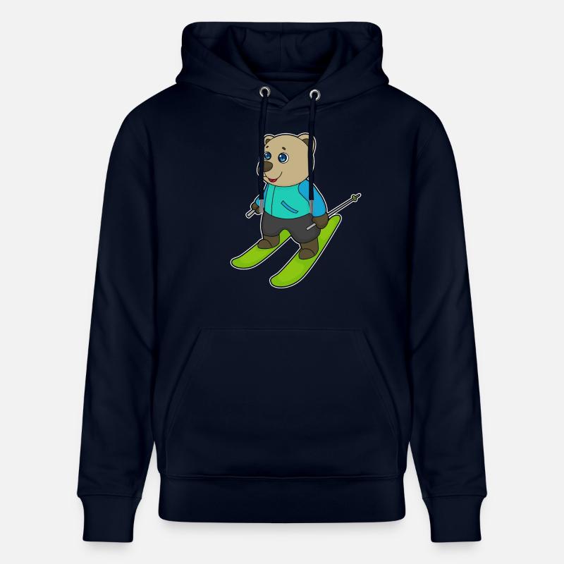 Bear Skier Skier Skier - Sweat à capuche bio CRUISER Stanley/Stella Unisexe - marine