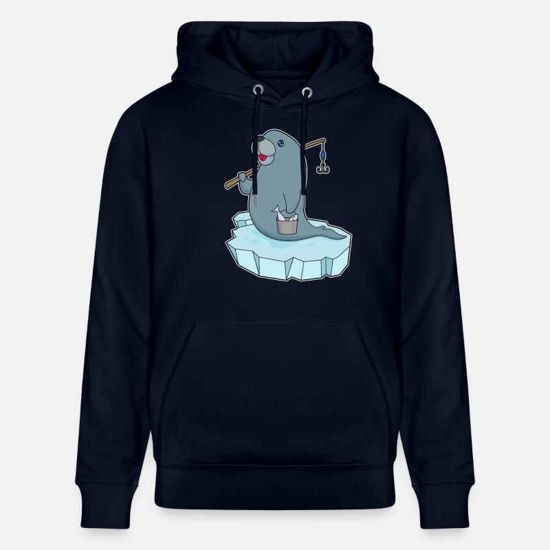 Phoque pêcheur Ange - Sweat à capuche bio CRUISER Stanley/Stella Unisexe - marine