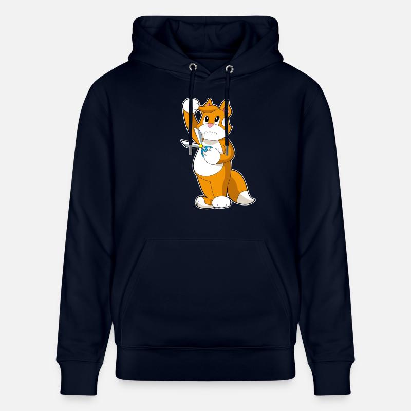 Cat Coiffeur Ciseaux - Sweat à capuche bio CRUISER Stanley/Stella Unisexe - marine