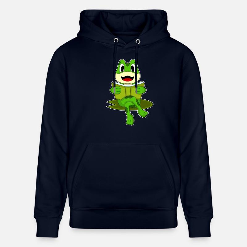 Frosch Nerd Buch - Stanley/Stella Unisex Bio-Hoodie CRUISER - Navy