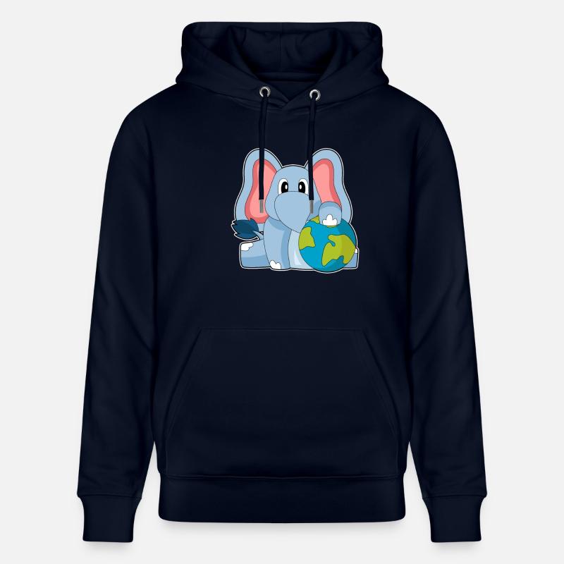 Terre d’éléphant - Sweat à capuche bio CRUISER Stanley/Stella Unisexe - marine