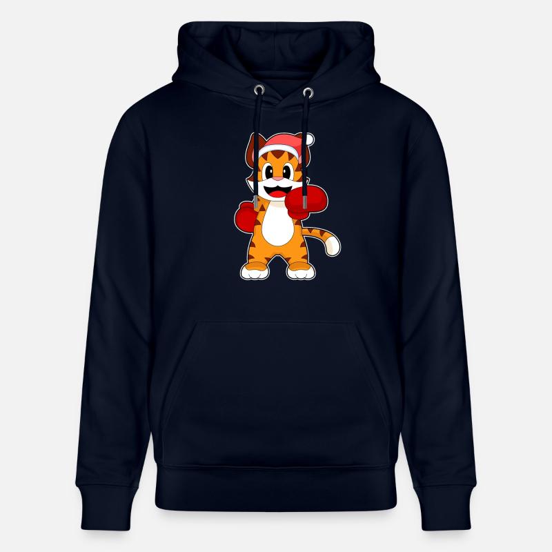 Boxer de Noël tigre - Sweat à capuche bio CRUISER Stanley/Stella Unisexe - marine
