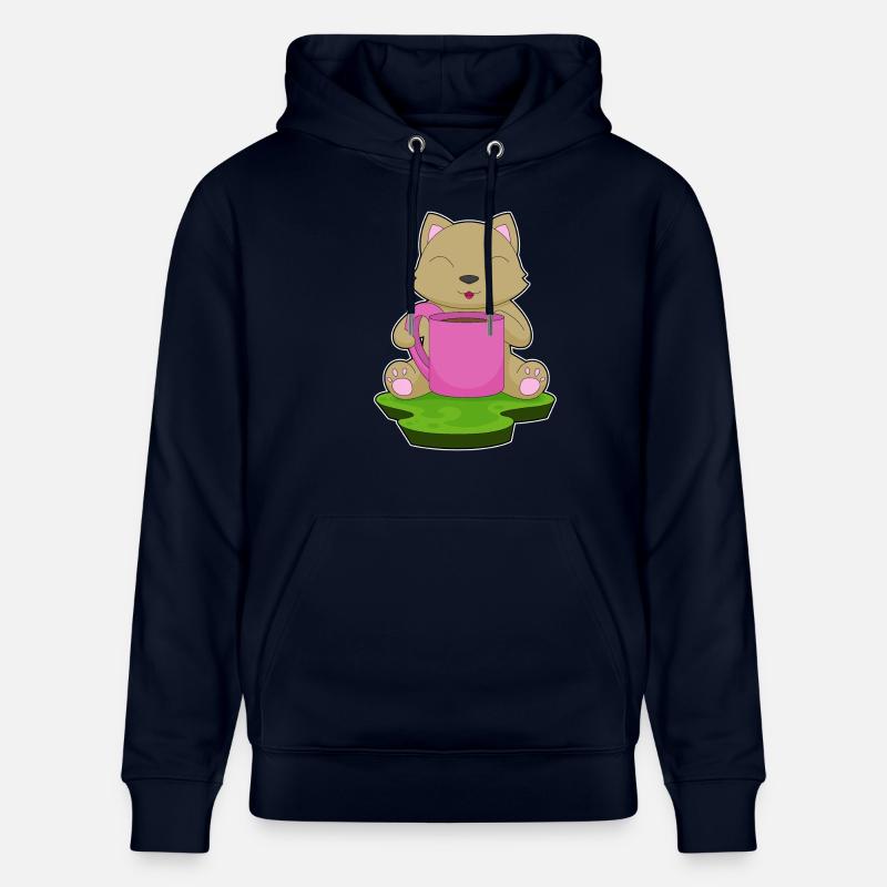 Tasse à café chat - Sweat à capuche bio CRUISER Stanley/Stella Unisexe - marine