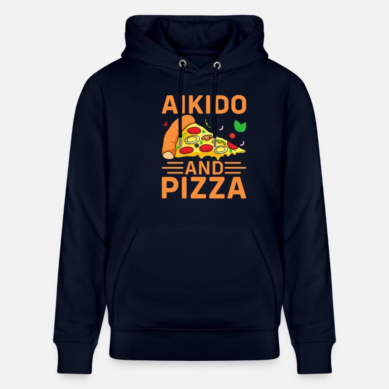 Aïkido et pizza - Sweat à capuche bio CRUISER Stanley/Stella Unisexe - marine