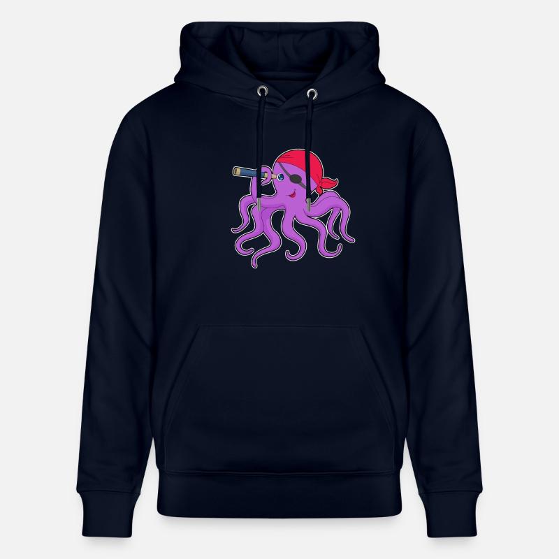 Jumelles Octopus Pirate - Sweat à capuche bio CRUISER Stanley/Stella Unisexe - marine
