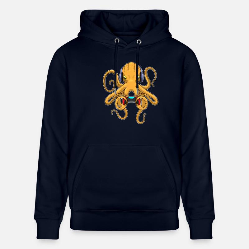 Manette Octopus Gamer - Sweat à capuche bio CRUISER Stanley/Stella Unisexe - marine
