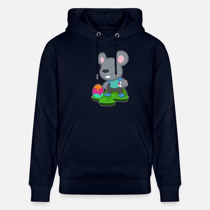 Mouse Easter Easter Egg - Stanley/Stella CRUISER Unisex Organic Hoodie - navy