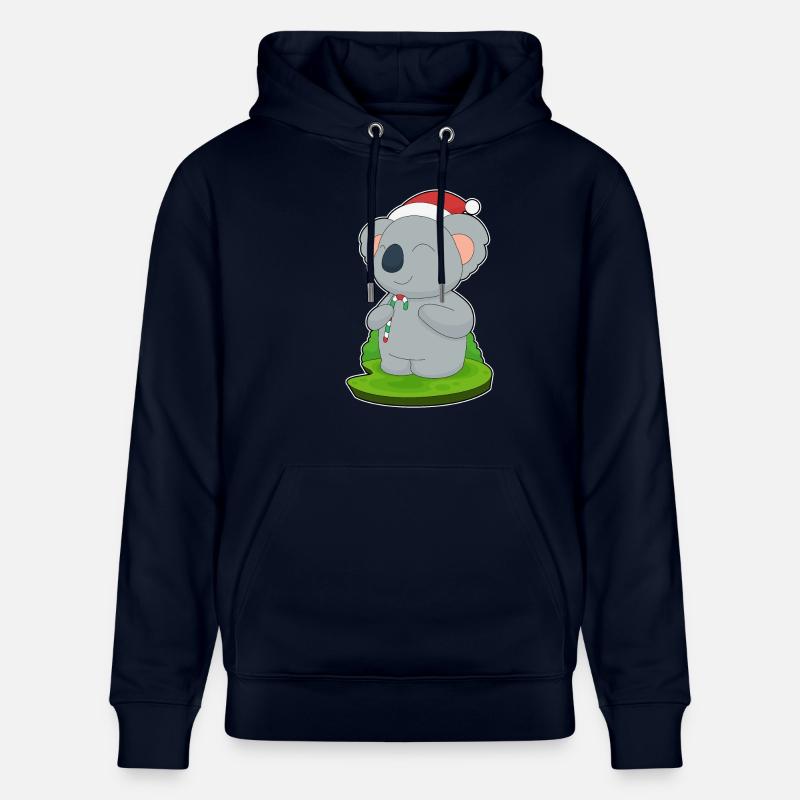 Koala Noël Candy Canne - Sweat à capuche bio CRUISER Stanley/Stella Unisexe - marine