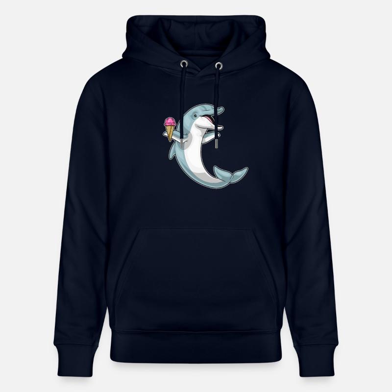 Crème glacée aux gaufres Dolphin - Sweat à capuche bio CRUISER Stanley/Stella Unisexe - marine