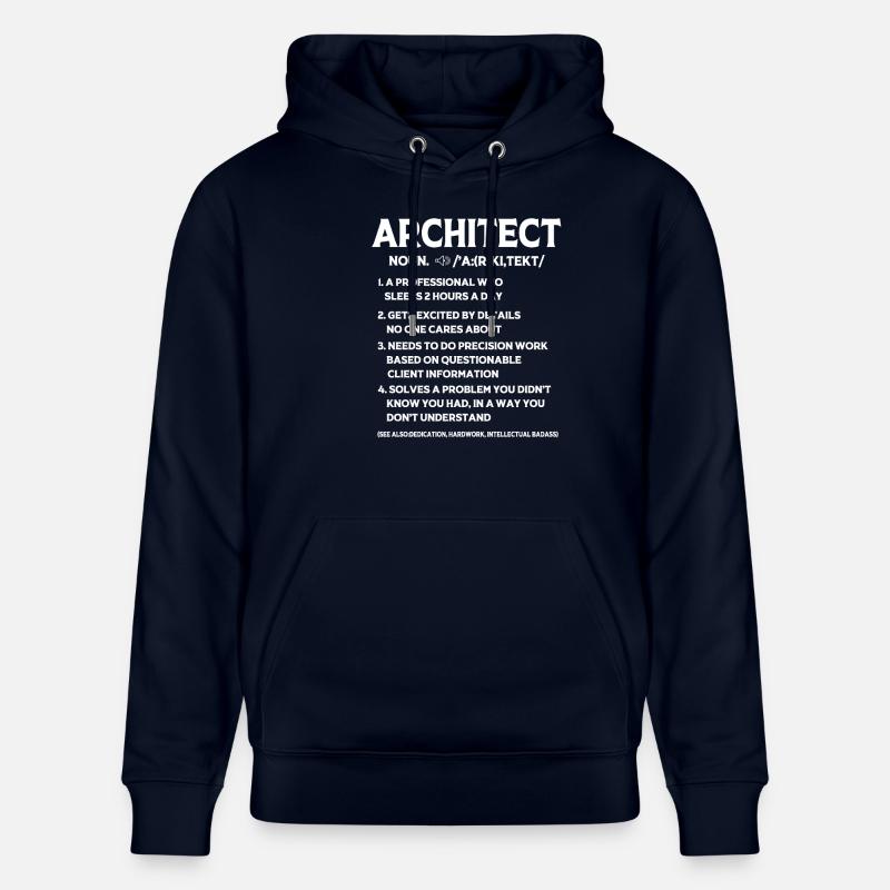 Architecte Architecture - Sweat à capuche bio CRUISER Stanley/Stella Unisexe - marine