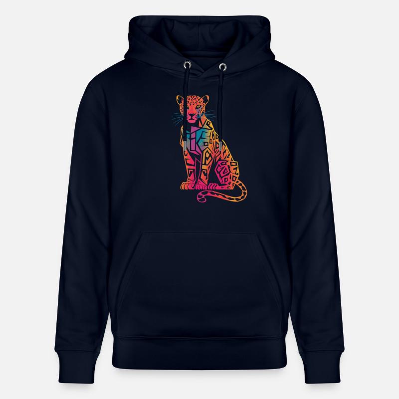 Farbenfroher Geometrischer Leopard - Stanley/Stella Unisex Bio-Hoodie CRUISER  - Navy