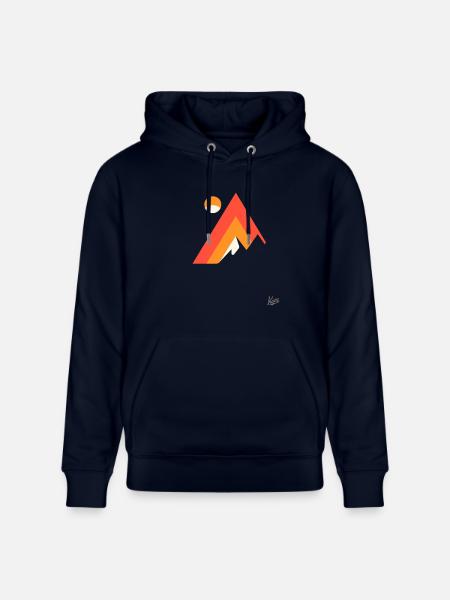 Mountain and nature - Stanley/Stella CRUISER Unisex Organic Hoodie - navy