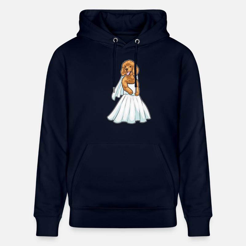 Caniche Robe de mariée Mariage - Sweat à capuche bio CRUISER Stanley/Stella Unisexe - marine