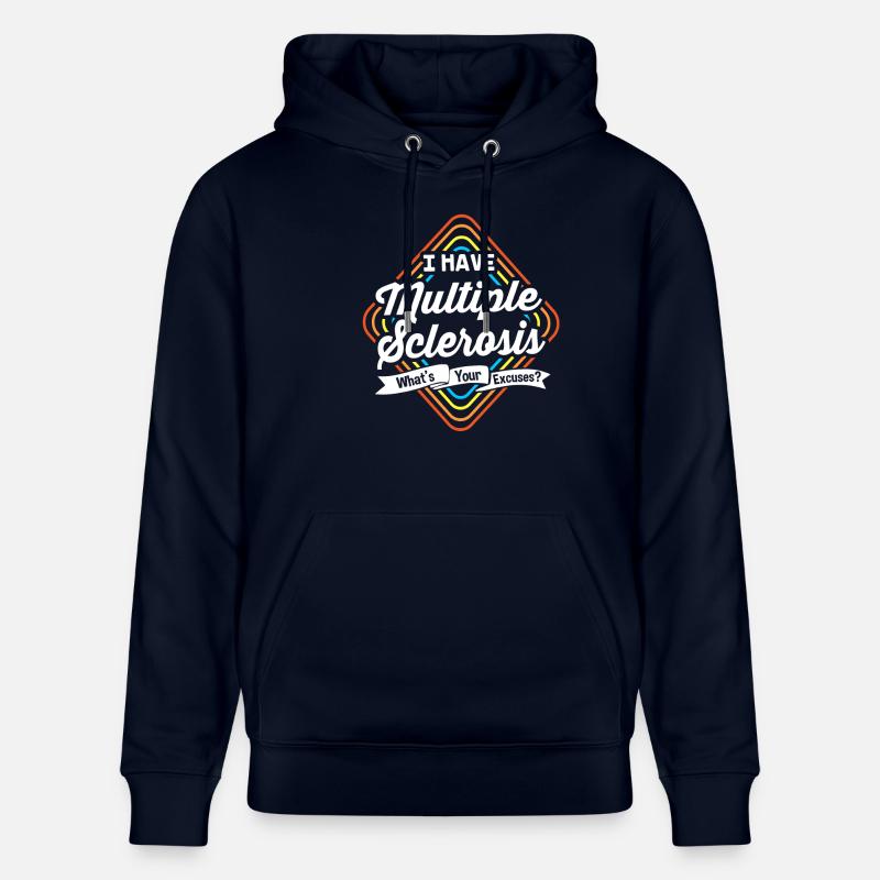 Multiple Sclerosis MS - Stanley/Stella CRUISER Unisex Organic Hoodie - navy