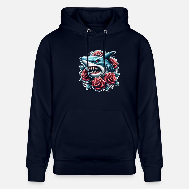 Roses de requin - Sweat à capuche bio CRUISER Stanley/Stella Unisexe - marine