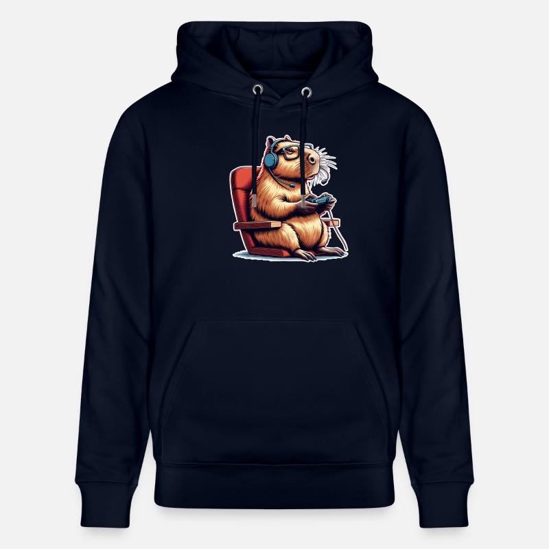 Capybara Nerd du jeu - Sweat à capuche bio CRUISER Stanley/Stella Unisexe - marine