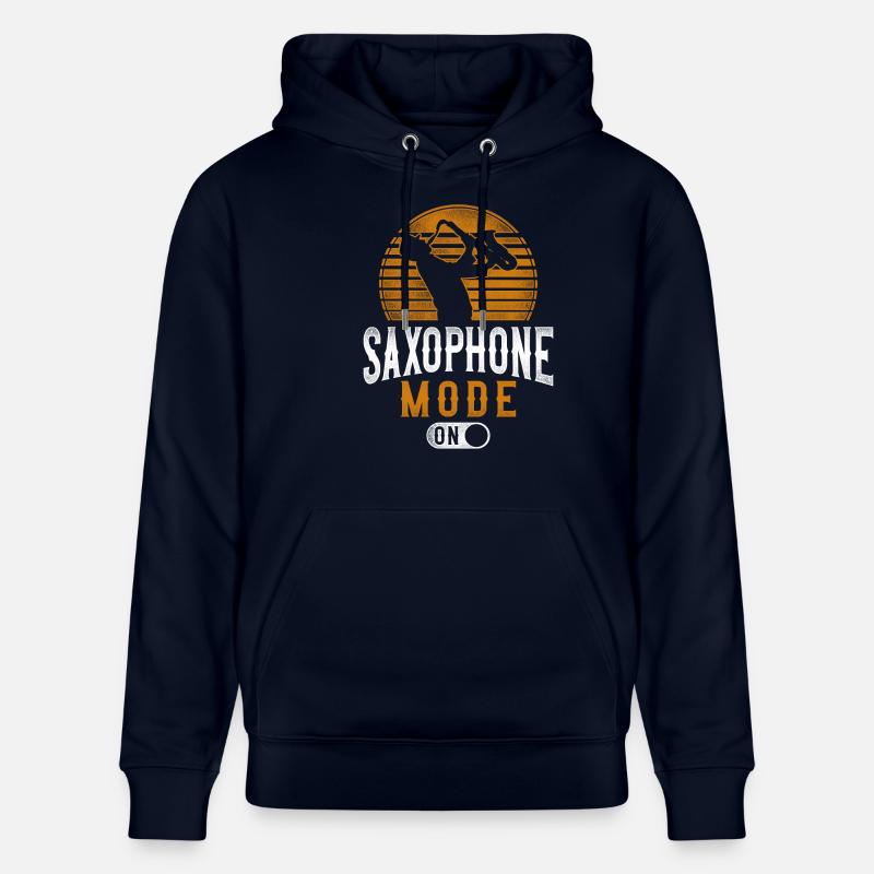 Saxophone Mode saxophone activé - Sweat à capuche bio CRUISER Stanley/Stella Unisexe - marine