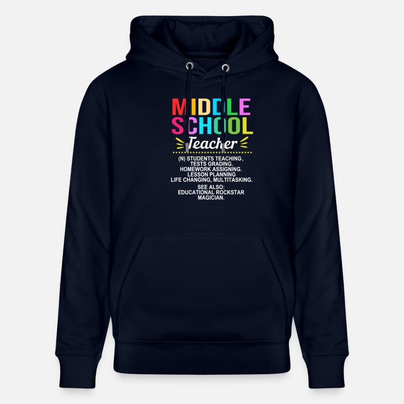 Enseignants de collège - Sweat à capuche bio CRUISER Stanley/Stella Unisexe - marine