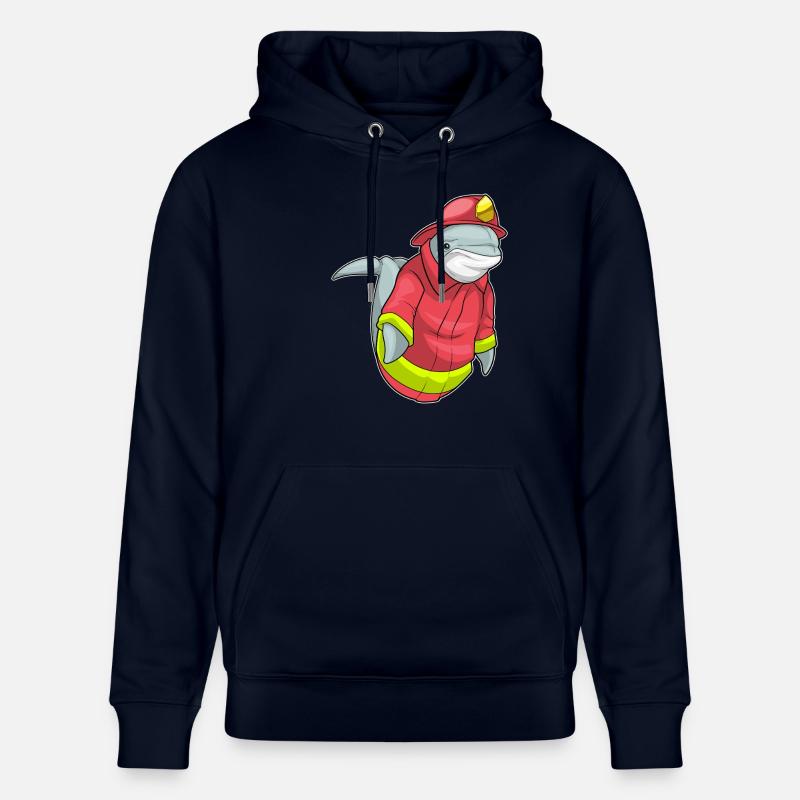 Dolphin Pompier Pompier Brigade - Sweat à capuche bio CRUISER Stanley/Stella Unisexe - marine