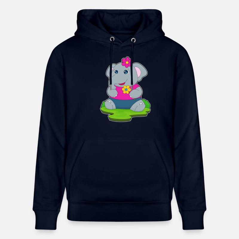 Fleurs d’éléphant - Sweat à capuche bio CRUISER Stanley/Stella Unisexe - marine