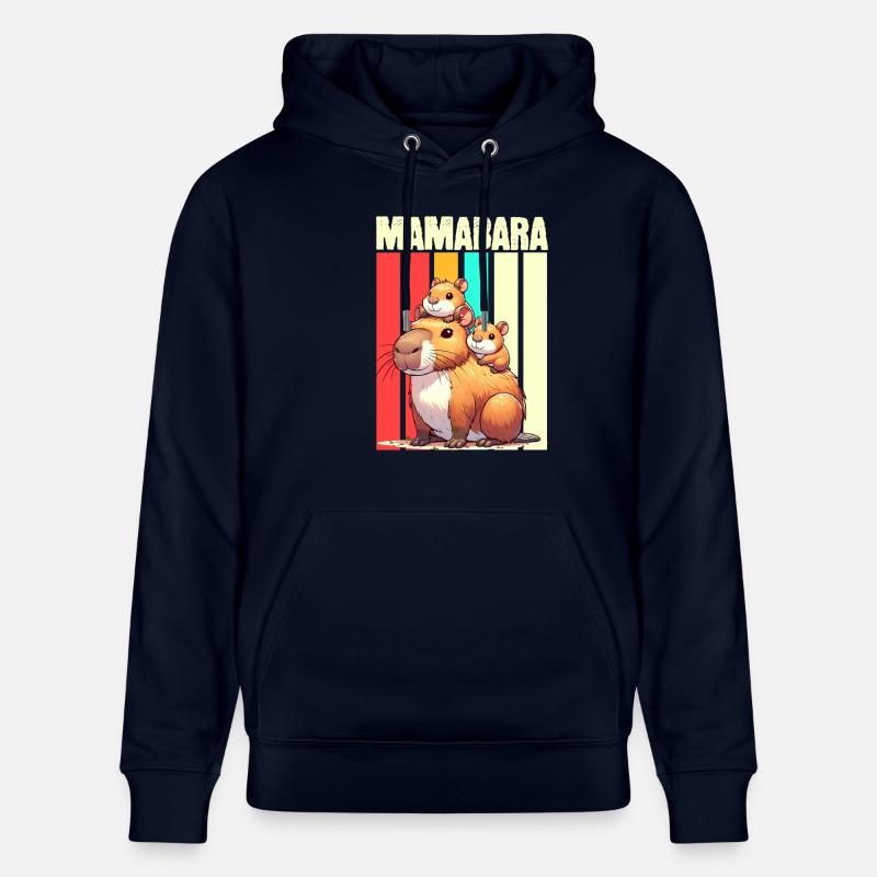 Mamabara Mutter Capybara - Stanley/Stella Unisex Bio-Hoodie CRUISER  - Navy