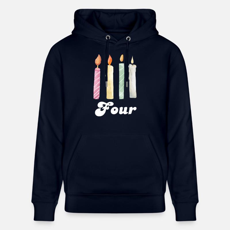 4e anniversaire bougie - Sweat à capuche bio CRUISER Stanley/Stella Unisexe - marine