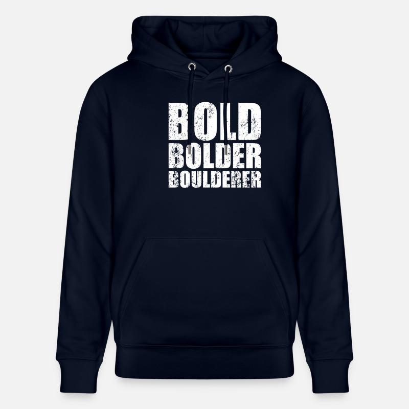 Bloc Bold Bolder Boulderer - Sweat à capuche bio CRUISER Stanley/Stella Unisexe - marine