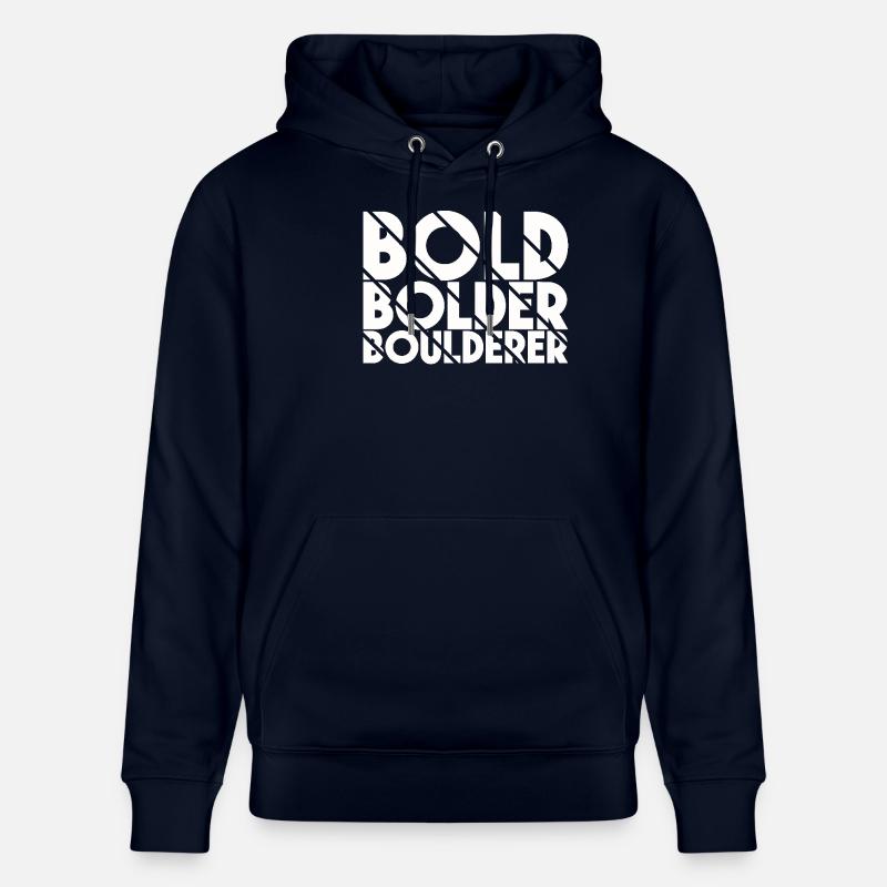 Bloc Bold Bolder Boulderer - Sweat à capuche bio CRUISER Stanley/Stella Unisexe - marine