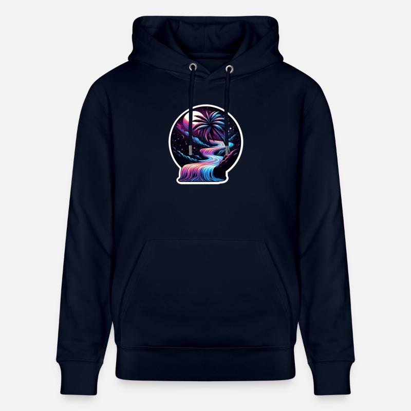 Palmier Galaxa - Sweat à capuche bio CRUISER Stanley/Stella Unisexe - marine