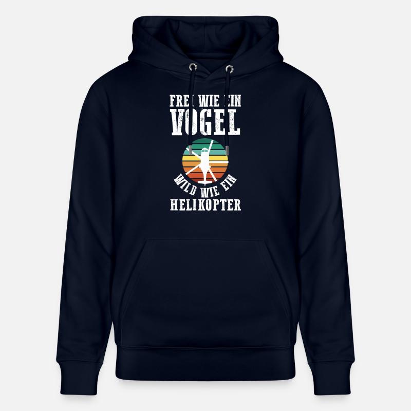 Pilote Hélicoptère Hélicoptère - Sweat à capuche bio CRUISER Stanley/Stella Unisexe - marine