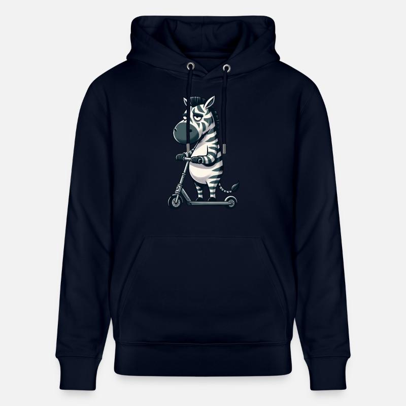 Mürrisches Zebra Roller Comic Rollerspaß - Stanley/Stella Unisex Bio-Hoodie CRUISER  - Navy