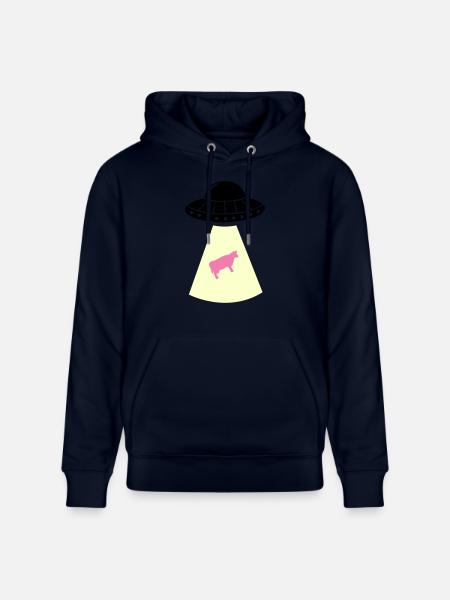 UFO Cow - Stanley/Stella CRUISER Unisex Organic Hoodie - navy