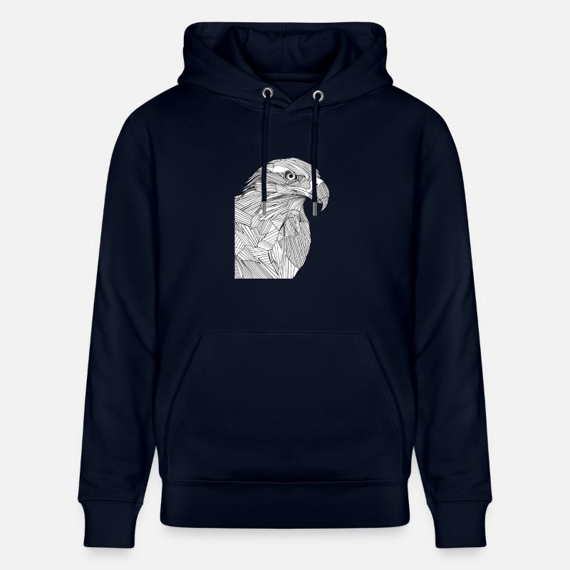 Lines art eagle #eagle - Stanley/Stella CRUISER Unisex Organic Hoodie - navy