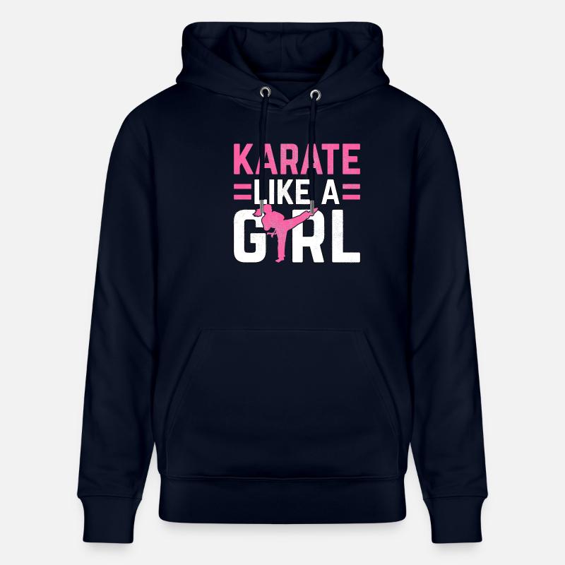 Karate wie ein Mädchen - Stanley/Stella Unisex Bio-Hoodie CRUISER  - Navy